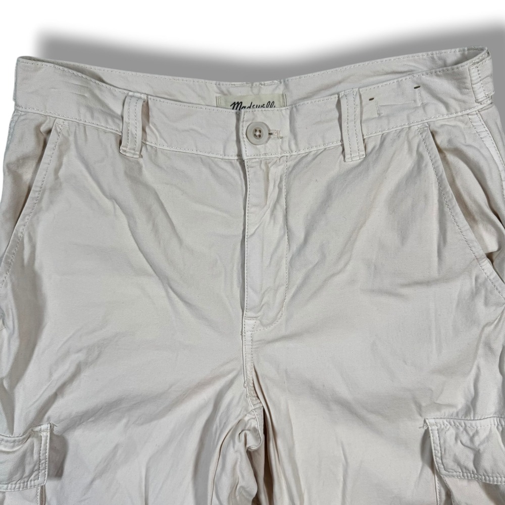 Madewell Cargo Pants Women‎ 30 Cream Low-Slung Wide Leg Utility Trousers